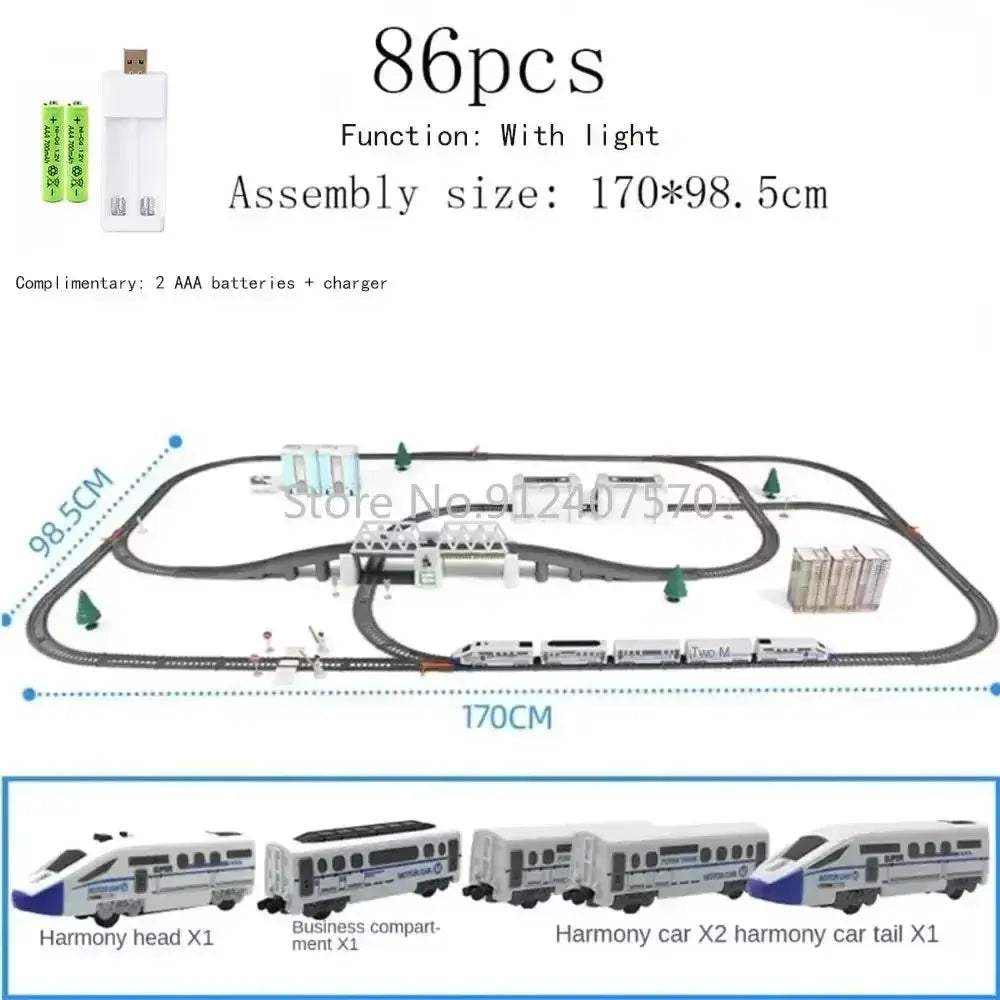 DIY Electric Train Set For Kids With Realistic Rail Tracks - ToylandEU