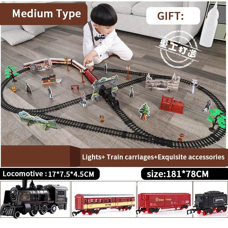 DIY Electric Train Set with Motorized Locomotive & Custom Tracks - ToylandEU