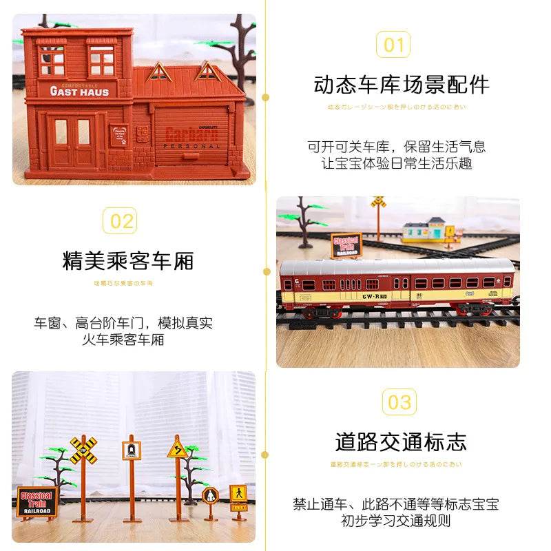 DIY Electric Train Set with Motorized Locomotive & Custom Tracks - ToylandEU
