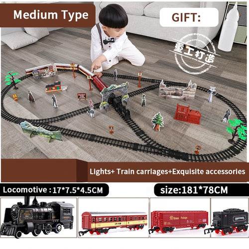 DIY Electric Train Set with Motorized Locomotive & Custom Tracks - ToylandEU