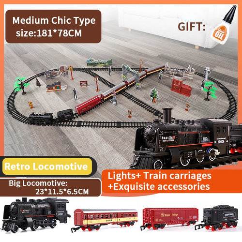 DIY Electric Train Set with Motorized Locomotive & Custom Tracks - ToylandEU