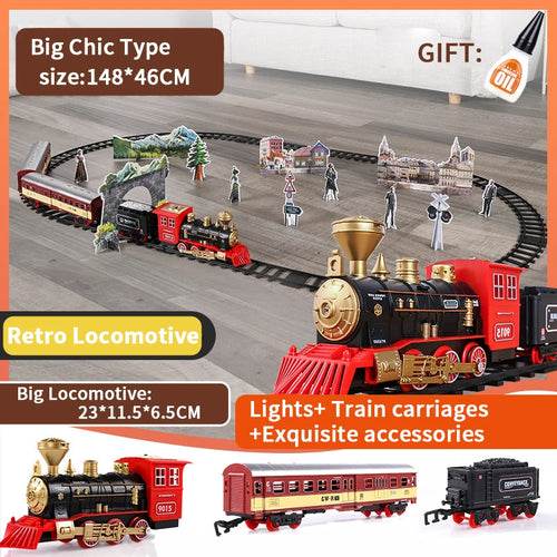 DIY Electric Train Set with Motorized Locomotive & Custom Tracks - ToylandEU