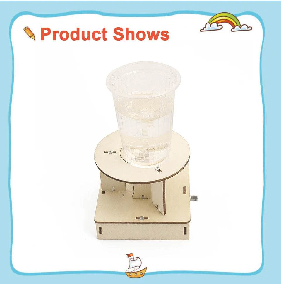 DIY Electric Water Tornado Swirl Maker Wooden Puzzle Science Experiment Gift for Children - ToylandEU