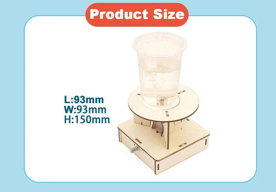 DIY Electric Water Tornado Swirl Maker Wooden Puzzle Science Experiment Gift for Children - ToylandEU