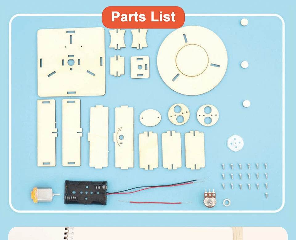 DIY Electric Water Tornado Swirl Maker Wooden Puzzle Science Experiment Gift for Children - ToylandEU