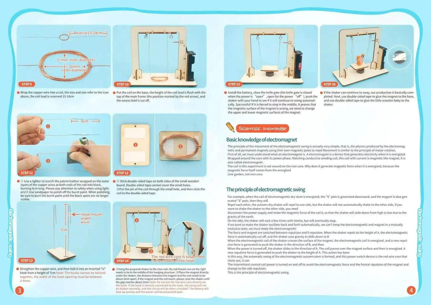  DIY Electromagnetic Swing Model STEM Kit Children Technologia Science Toys School Experimental Tool Kit Learning Education Kids -  ToylandEU™