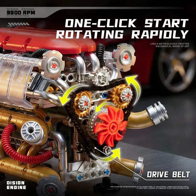 DIY Engine Model Kit With Real Gear Drive For STEM - ToylandEU