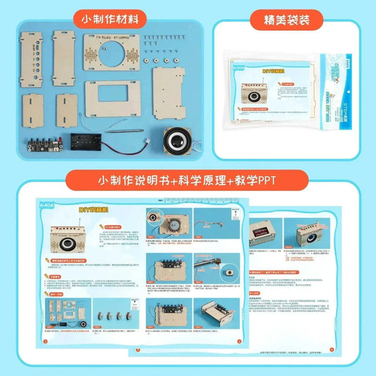  DIY FM Radio Model Science Toys for Kids Wooden STEM Technologia Educational Kit -  ToylandEU™
