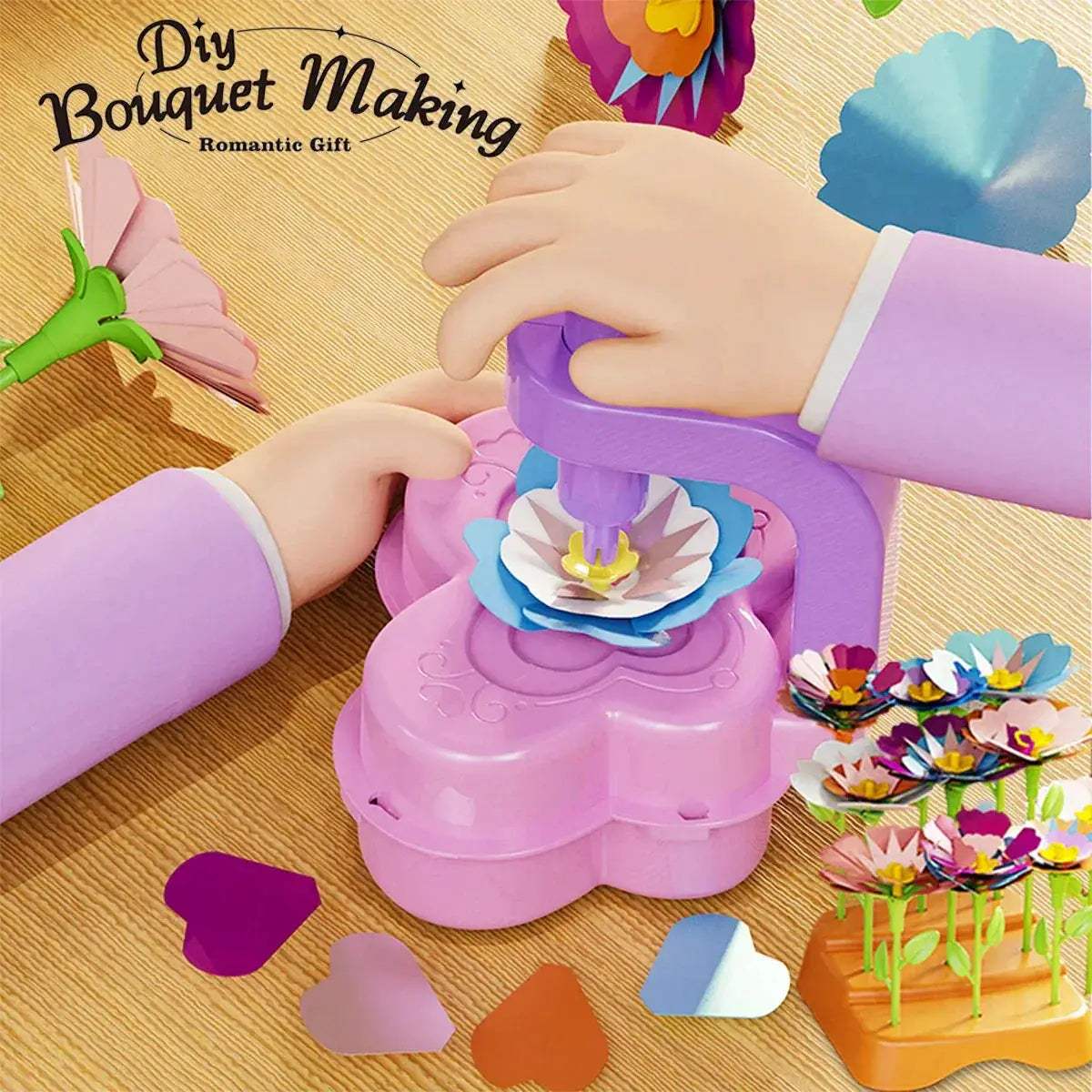 DIY Fabric Flower Bouquet Kit For Girls Creative Craft Toy - ToylandEU