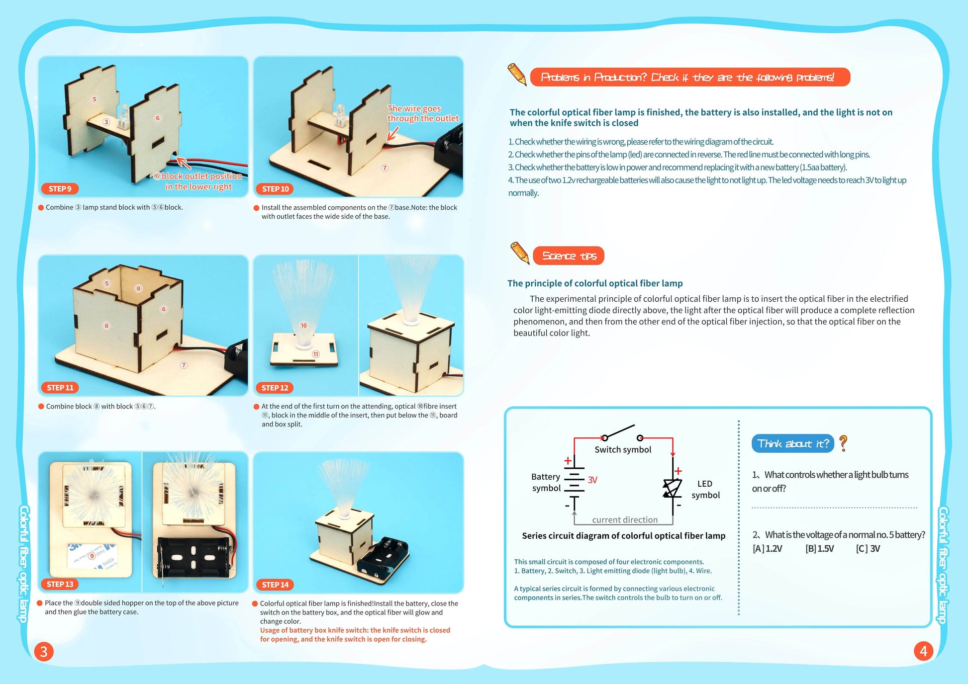 DIY Fiber Optic Light Model STEM Toys Teaching Aids for Kids - ToylandEU