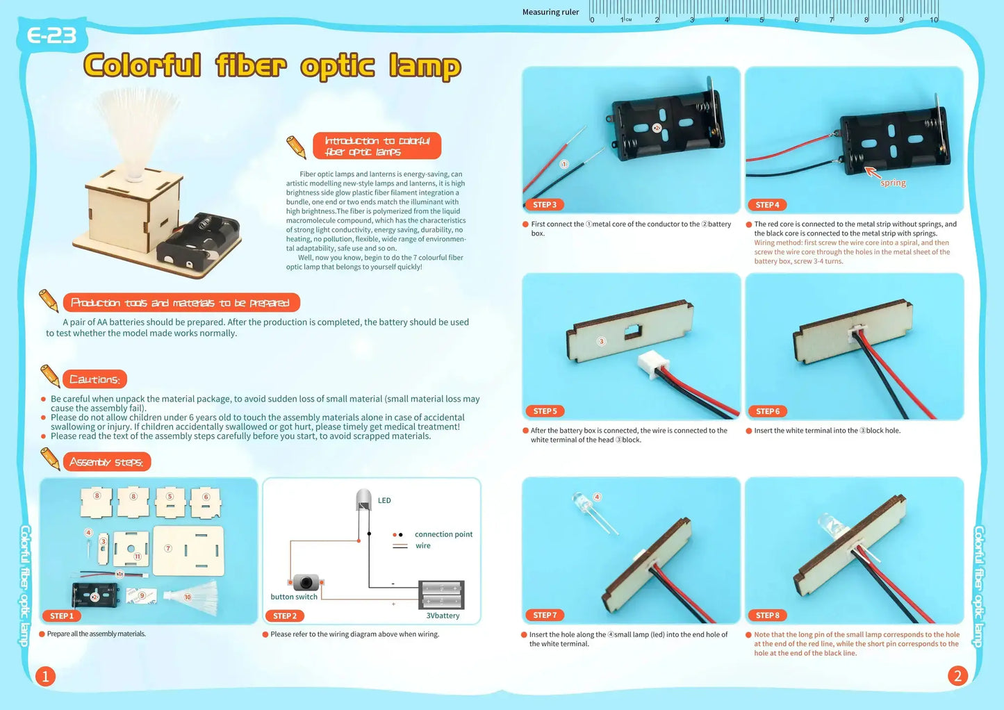 DIY Fiber Optic Light STEM Toys Science Experimental Tool Kit Teaching Aids for Kids Learning Education - ToylandEU