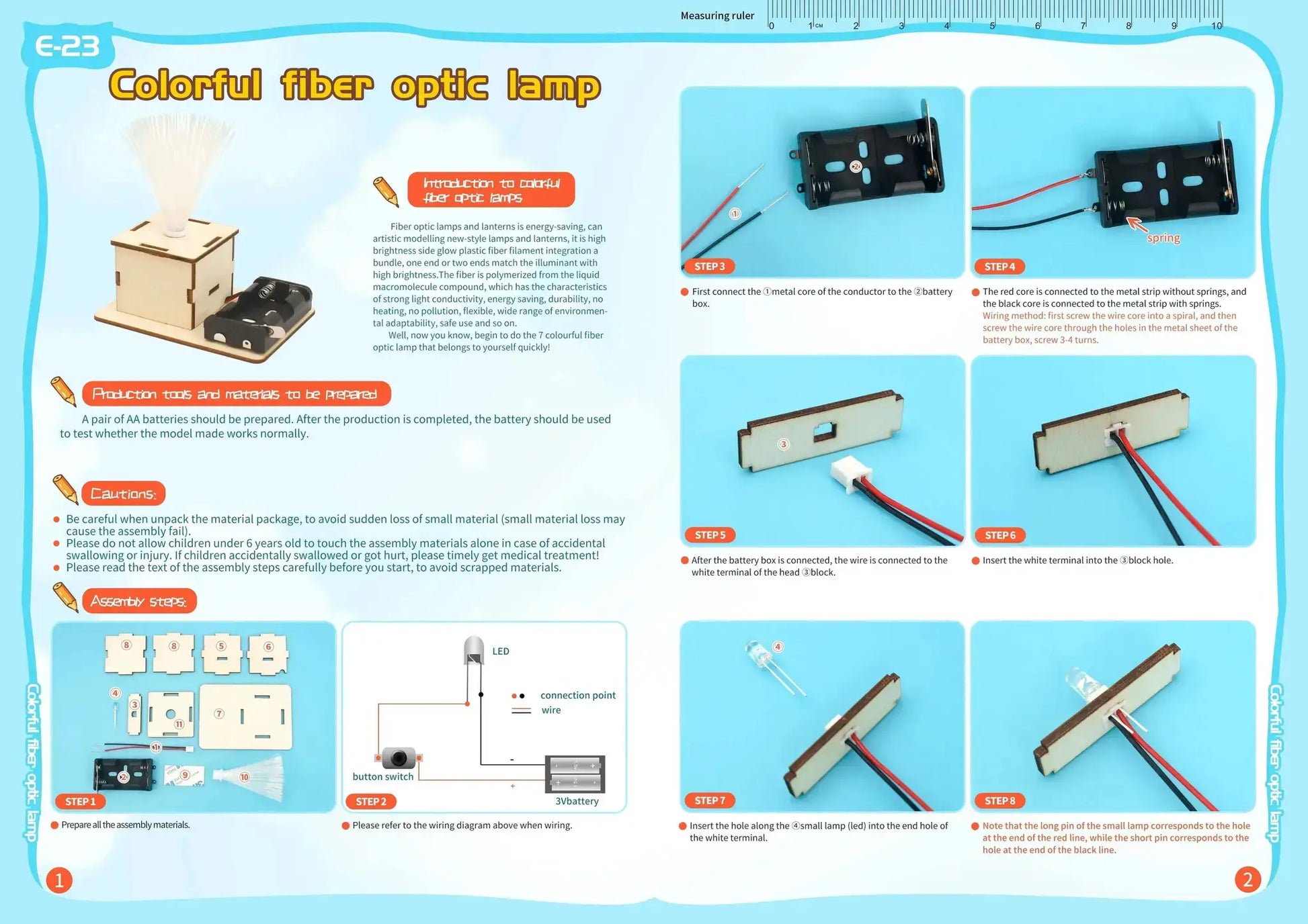 DIY Fiber Optic Light STEM Toys Science Experimental Tool Kit Teaching Aids for Kids Learning Education - ToylandEU