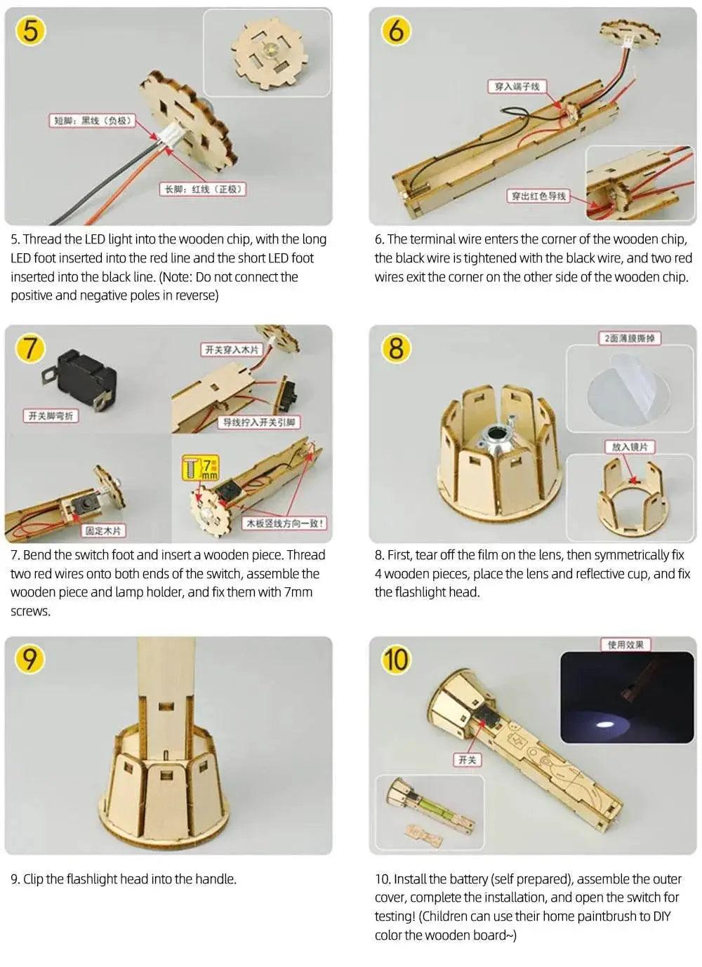  DIY Flashlight DIY Science Experiment Kit & Education Model Toy Physics Science Toys For Children Gift Toy Project -  ToylandEU™