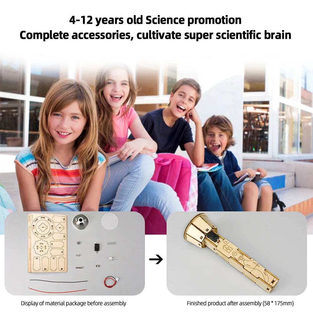 DIY Flashlight DIY Science Experiment Kit & Education Model Toy Physics Science Toys For Children Gift Toy Project - ToylandEU