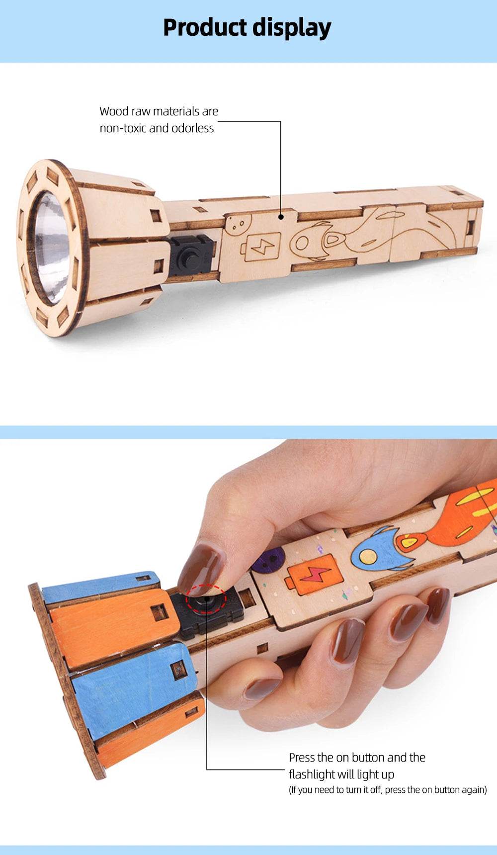 DIY Flashlight DIY Science Experiment Kit & Education Model Toy Physics Science Toys For Children Gift Toy Project - ToylandEU