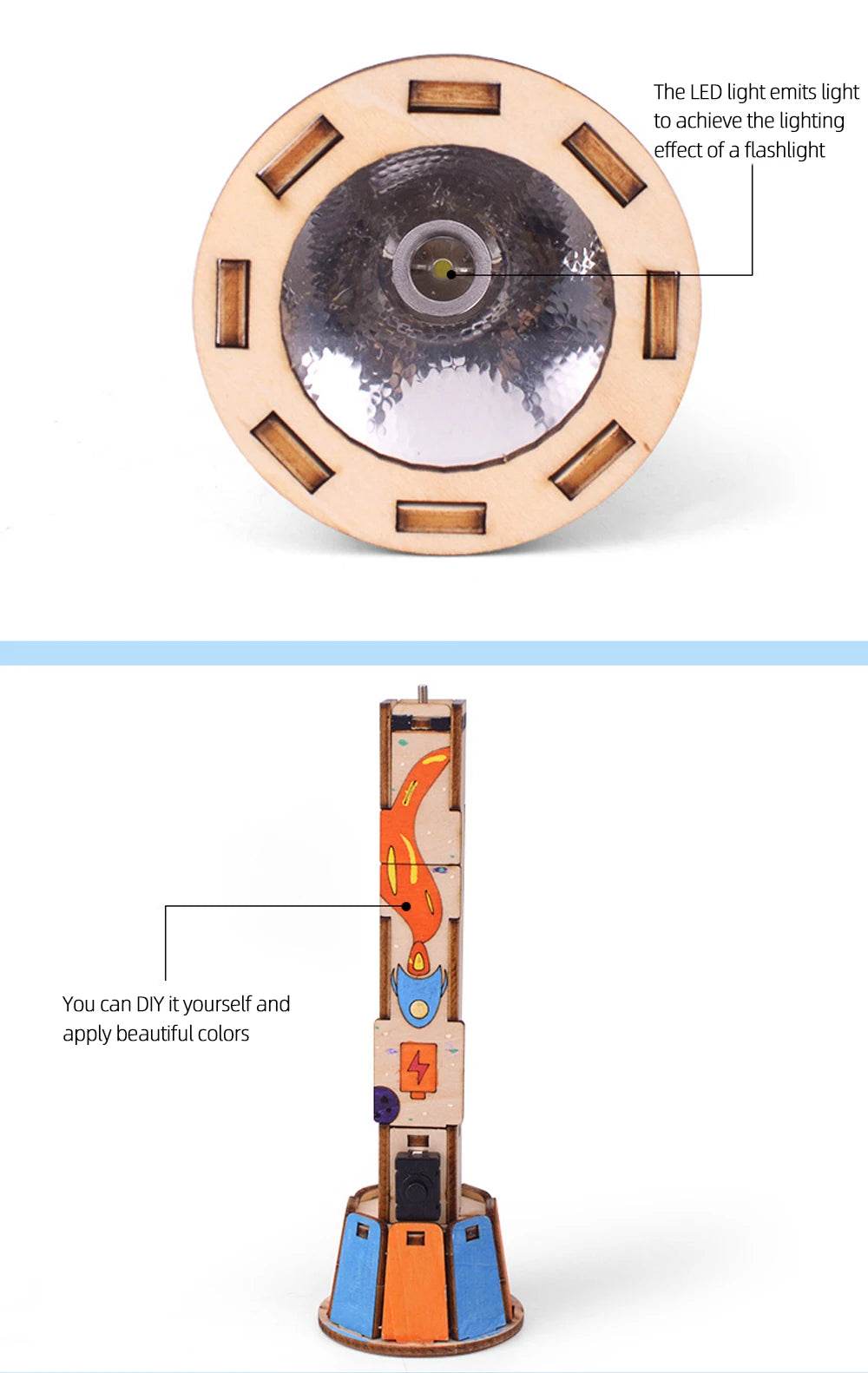 DIY Flashlight DIY Science Experiment Kit & Education Model Toy Physics Science Toys For Children Gift Toy Project - ToylandEU