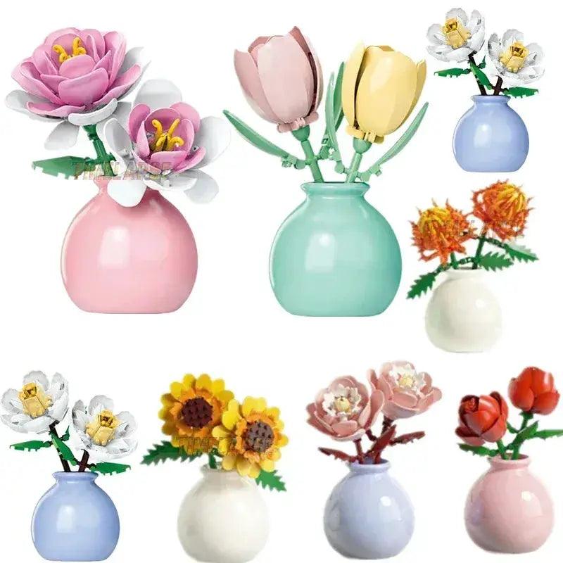  DIY Flower Bouquet Building Blocks Kit Garden Decor Pro -  ToylandEU™