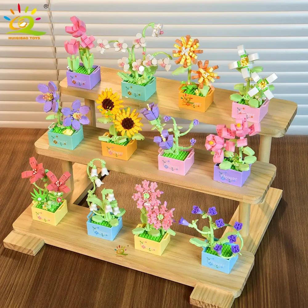  DIY Flower Bouquet Building Blocks for Desktop Decor -  ToylandEU™