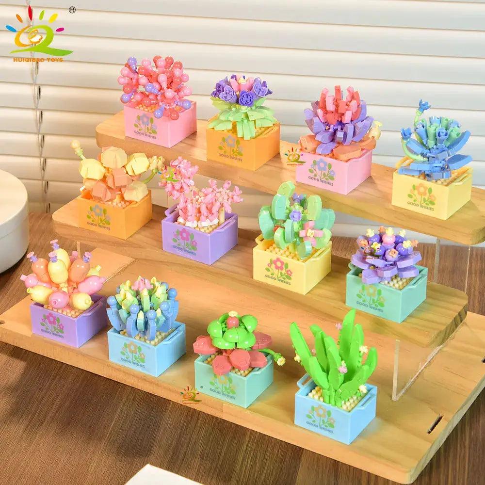  DIY Flower Bouquet Building Blocks for Desktop Decor -  ToylandEU™
