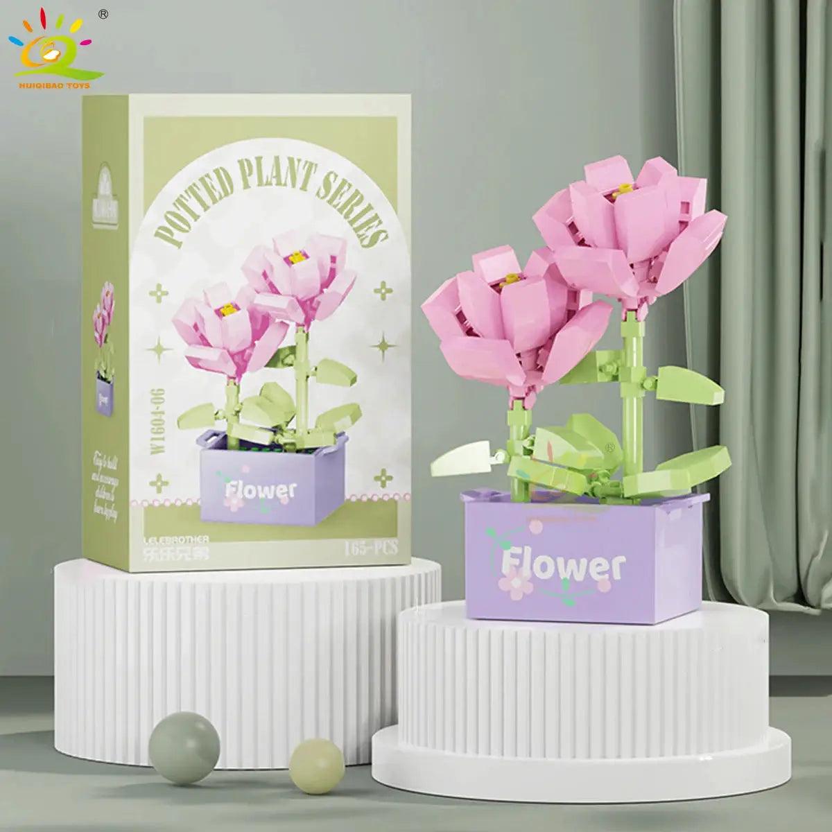  DIY Flower Bouquet Building Blocks for Desktop Decor -  ToylandEU™