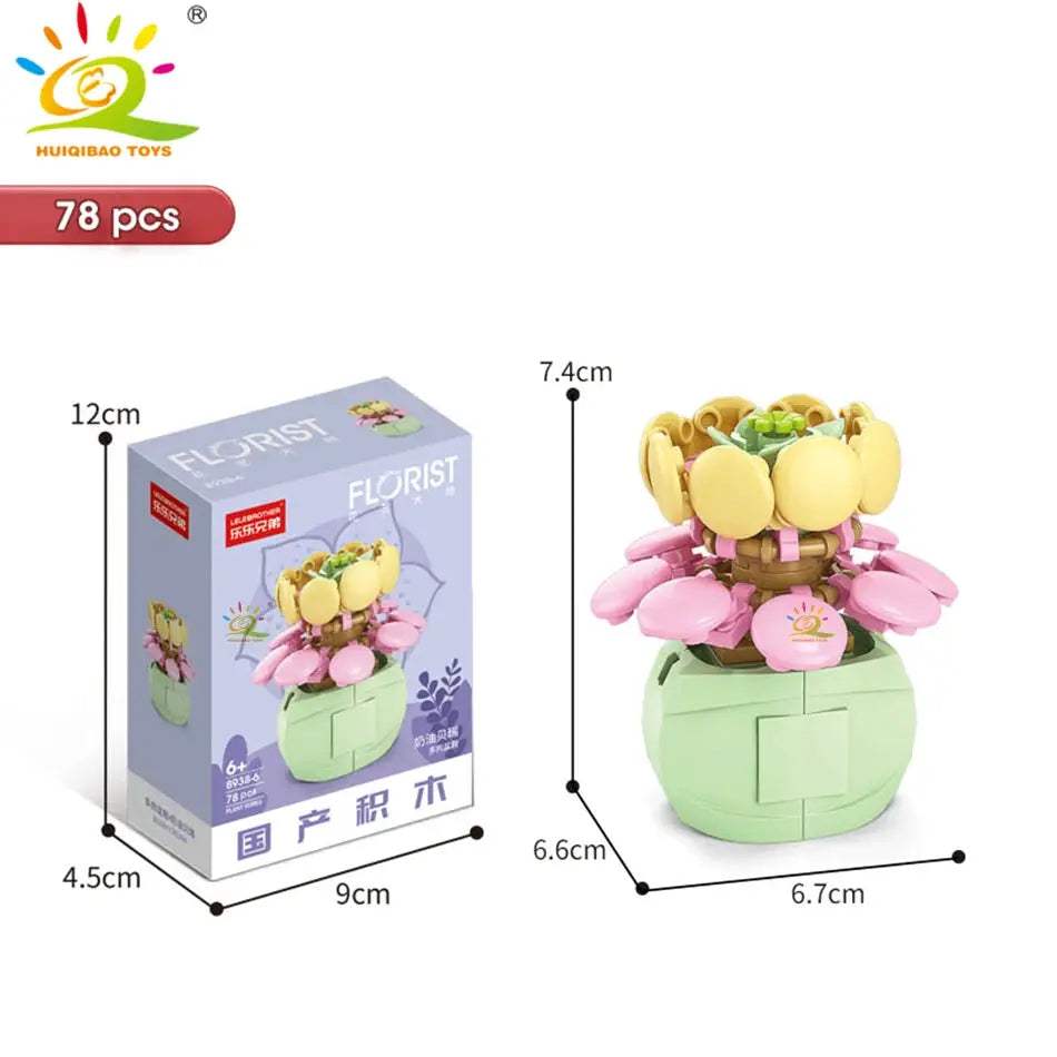  DIY Flower Succulent Building Blocks Eternal Bouquet -  ToylandEU™