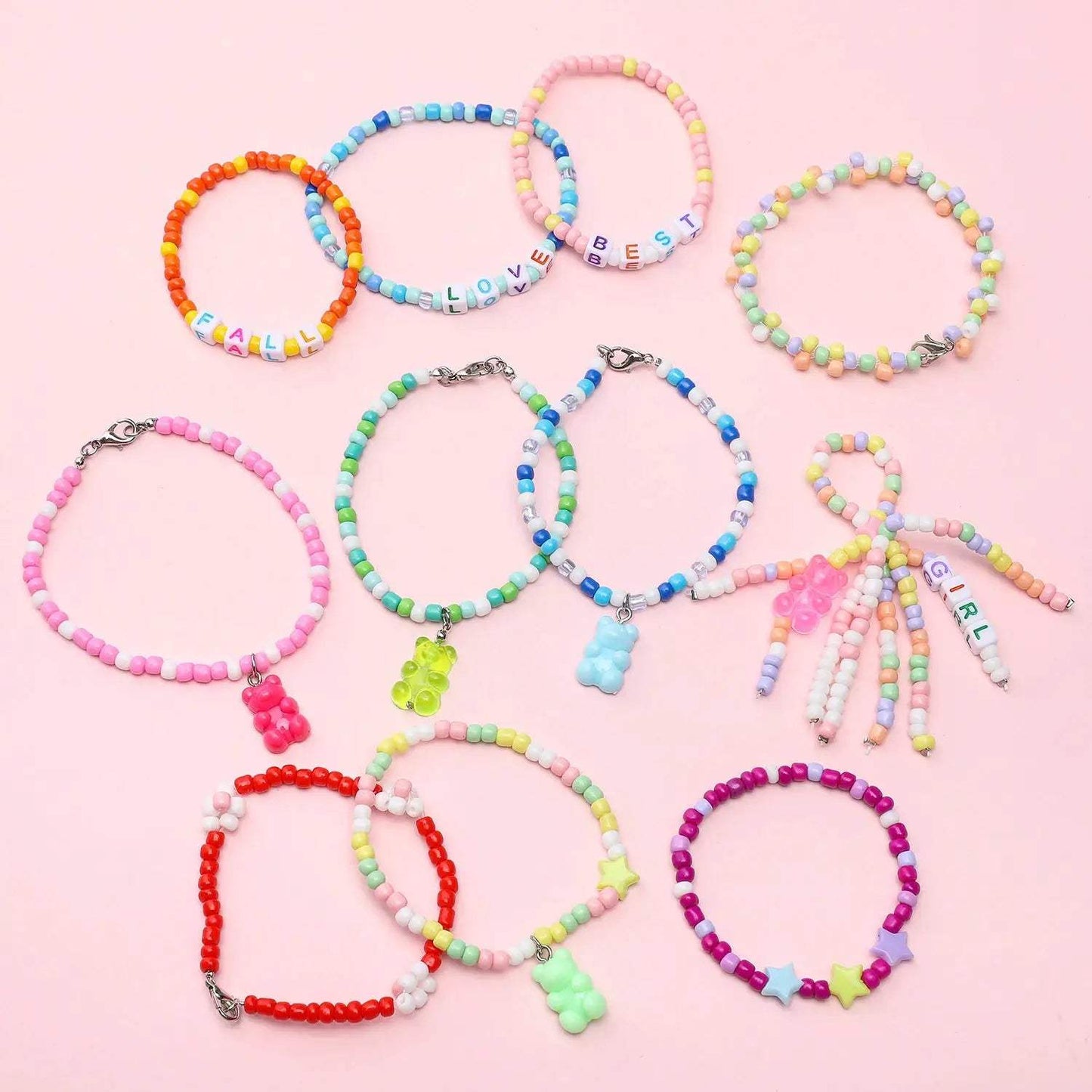 DIY Glass Beads Bracelet Making Kit With Friendship Letters - ToylandEU