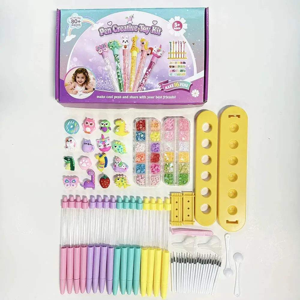 DIY Glitter Pen Kit For Kids Creative Craft Set Gift - ToylandEU