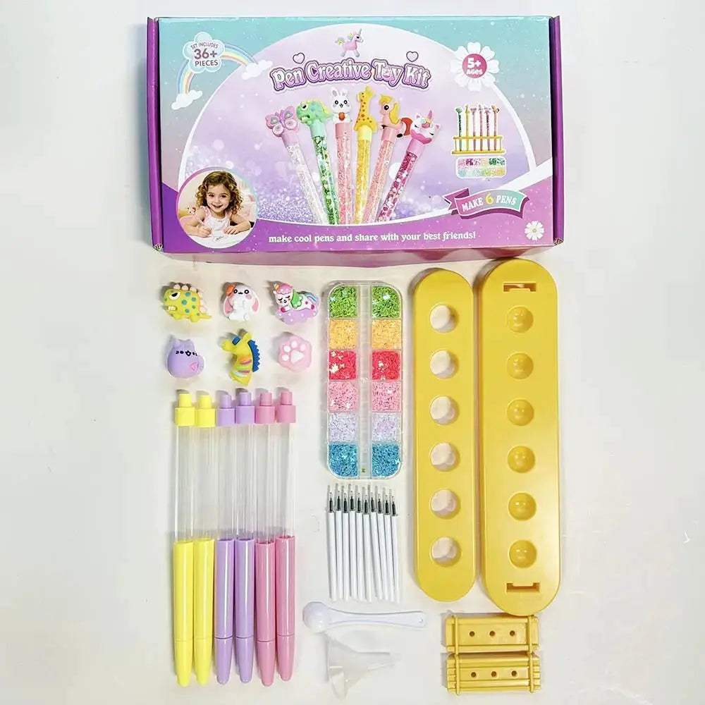 DIY Glitter Pen Kit For Kids Creative Craft Set Gift - ToylandEU