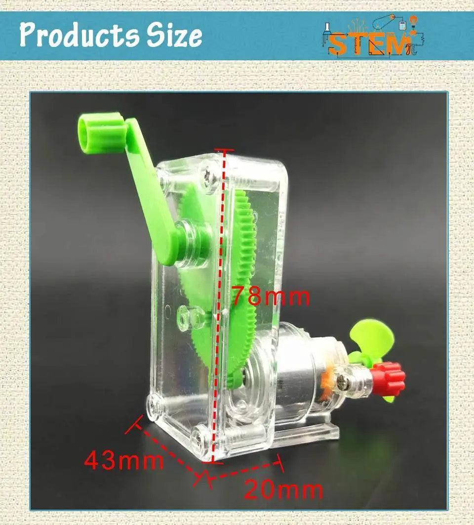  DIY Hand Crank DC Generator Model Fan Kit for Education Science Kids Toy -  ToylandEU™