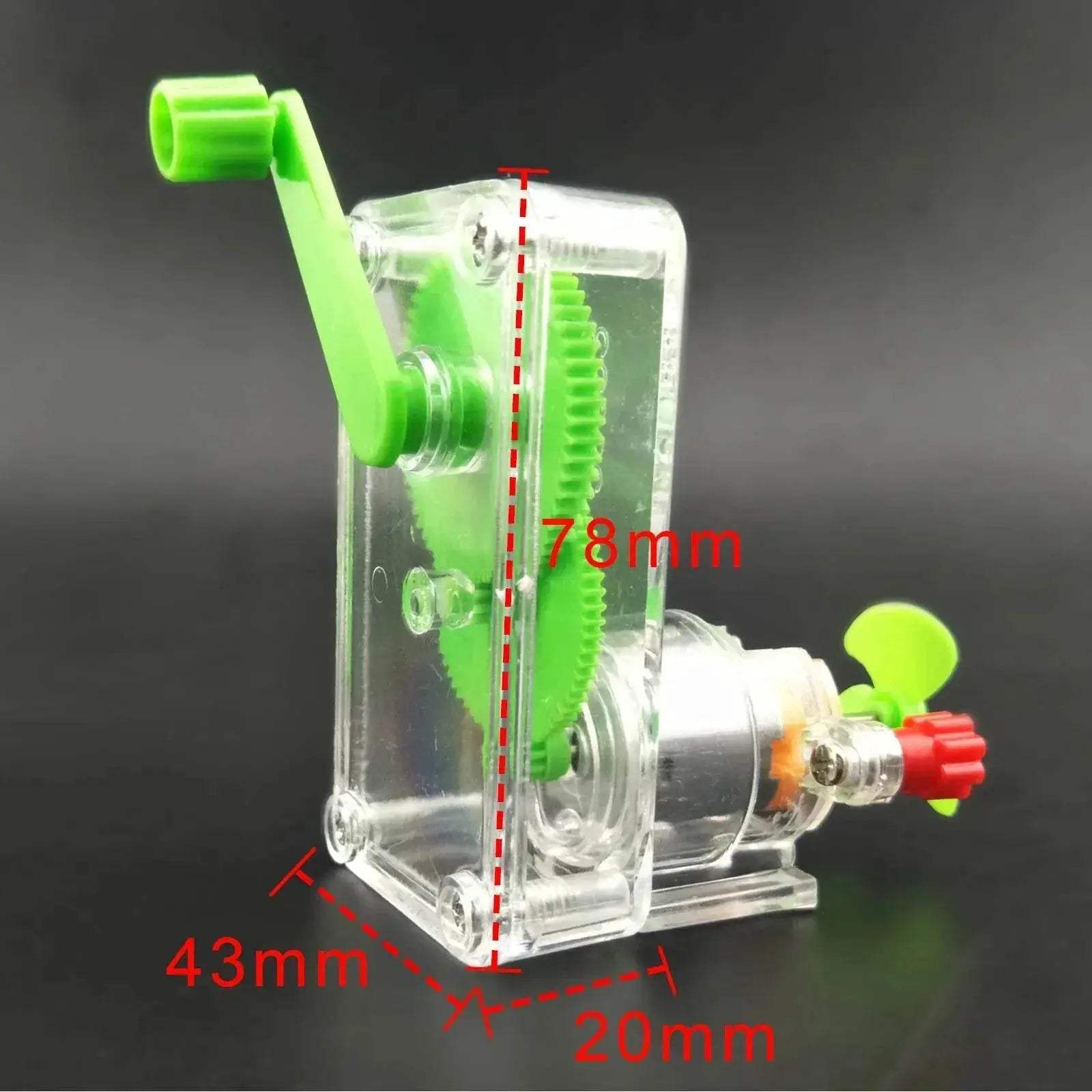 DIY Hand Crank DC Generator Model Fan Kit for Education Science Kids Toy - ToylandEU
