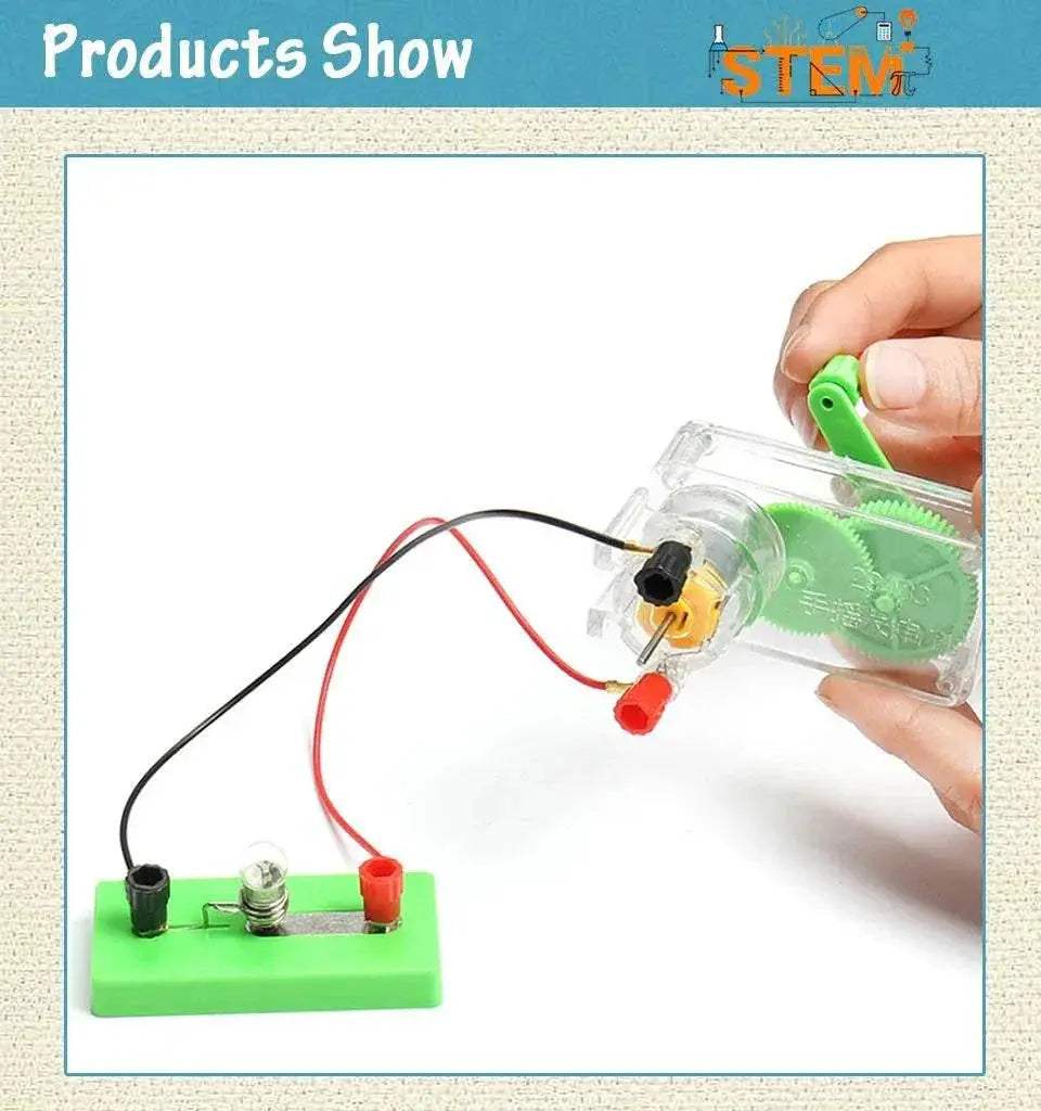 DIY Hand Crank DC Generator Model Fan Kit for Education Science Kids Toy - ToylandEU
