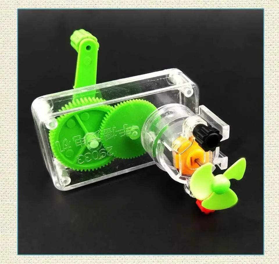 DIY Hand Crank DC Generator Model Fan Kit for Education Science Kids Toy - ToylandEU