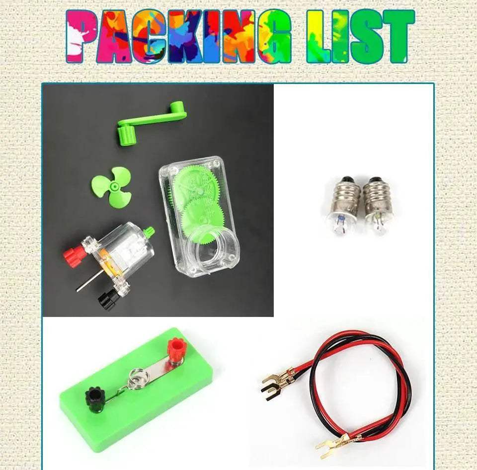 DIY Hand Crank DC Generator Model Fan Kit for Education Science Kids Toy - ToylandEU