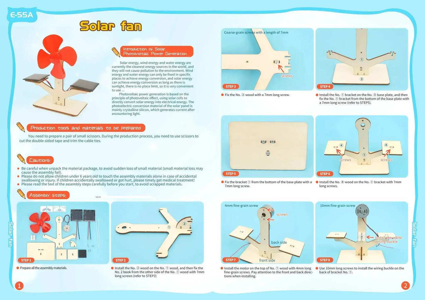 DIY Handmade Solar Model Small Production Technology Physical Science Toy for School Kids - ToylandEU
