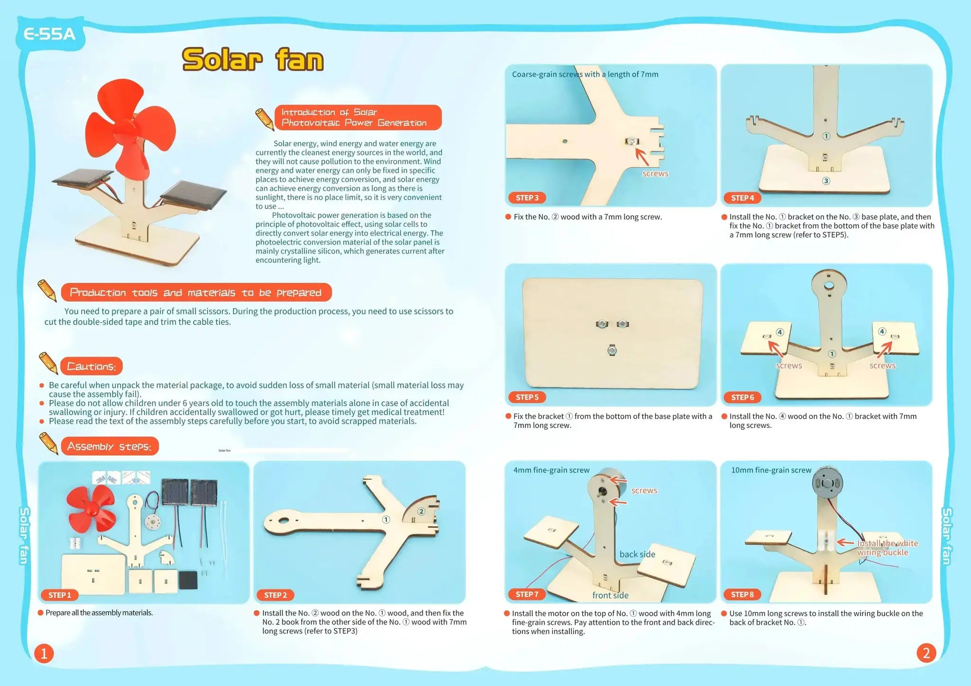 DIY Handmade Solar Model Small Production Technology Physical Science Toy for School Kids - ToylandEU