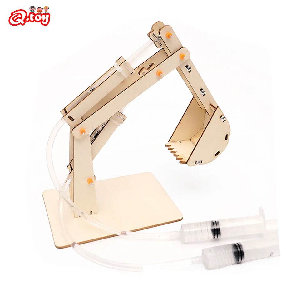 DIY Hydraulic Model Excavator Elevator Bulldozer STEM Tecnologia Science Toys Experimental Tool Kit Teaching Aids for Kids - ToylandEU