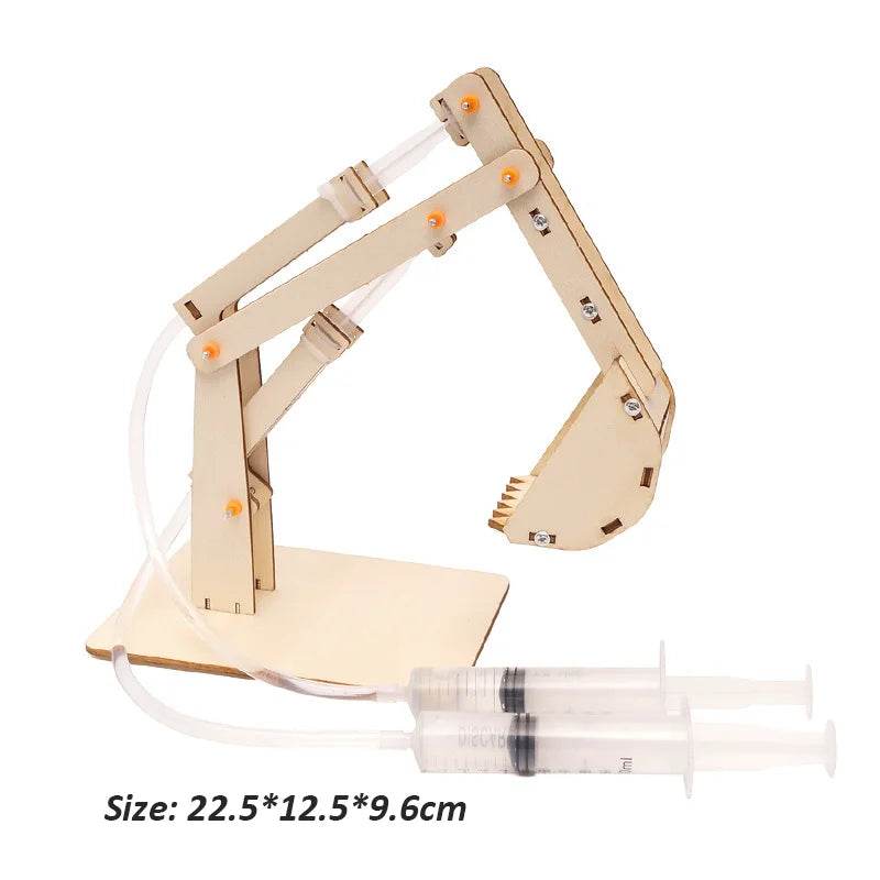 DIY Hydraulic Model Excavator Elevator Bulldozer STEM Tecnologia Science Toys Experimental Tool Kit Teaching Aids for Kids - ToylandEU