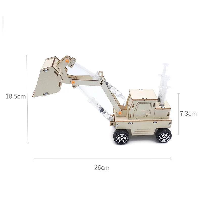 DIY Hydraulic Model Excavator Elevator Bulldozer STEM Tecnologia Science Toys Experimental Tool Kit Teaching Aids for Kids - ToylandEU