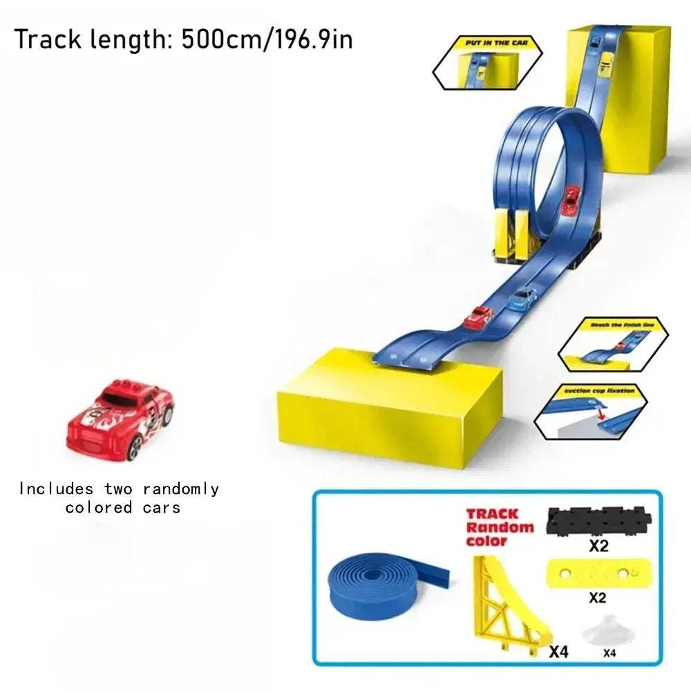 DIY Inertia Sliding Track Pull Back Car Toy For Kids - ToylandEU