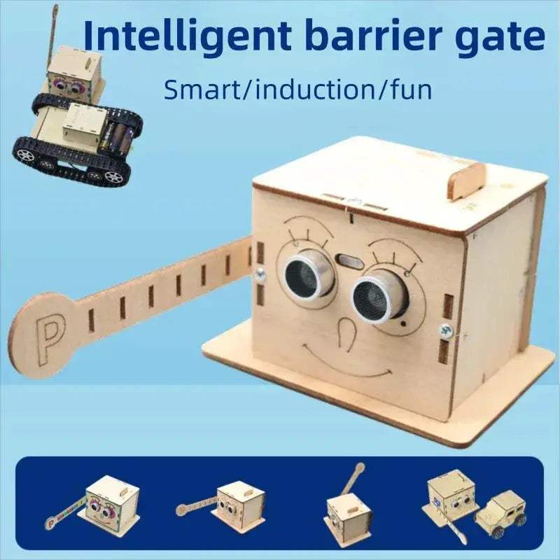 DIY Intelligent Parking Barrier Gate Wooden Educational Toy Set - ToylandEU