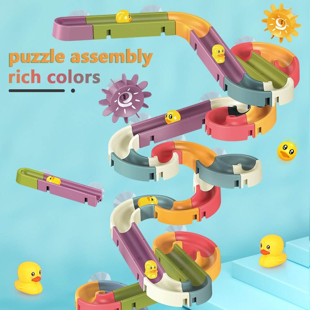 DIY Interactive Bath Time Marble Race Track Toy for Babies - ToylandEU