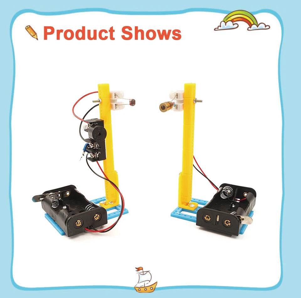 DIY Kits Infrared Laser Line Aimed Shoot Anti-theft Alarm Module Science Experiment Electronic Production Project STEM Kit Suite - ToylandEU