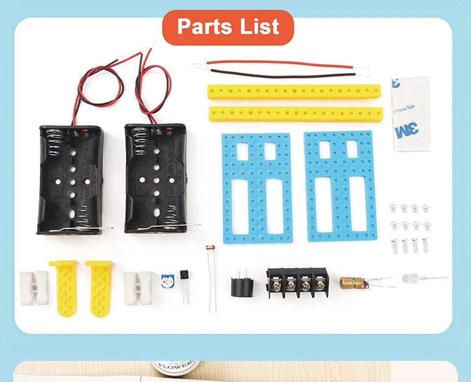 DIY Kits Infrared Laser Line Aimed Shoot Anti-theft Alarm Module Science Experiment Electronic Production Project STEM Kit Suite - ToylandEU