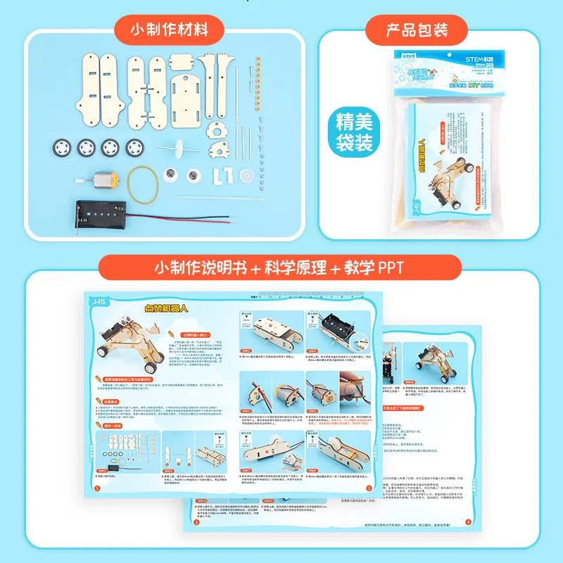 DIY Like Robot STEM Toys Technologia Science Educational Wooden Puzzle Kit for Kids - ToylandEU