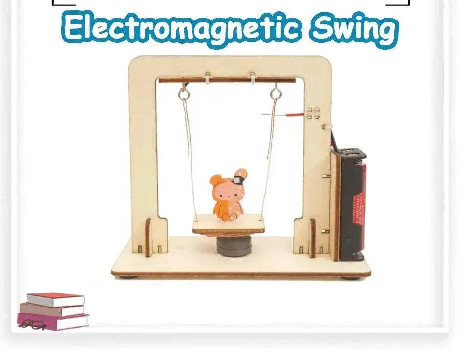 DIY Magnetic Swing Set Handmade Wood Electromagnetic Swing Science Educational Toy - ToylandEU