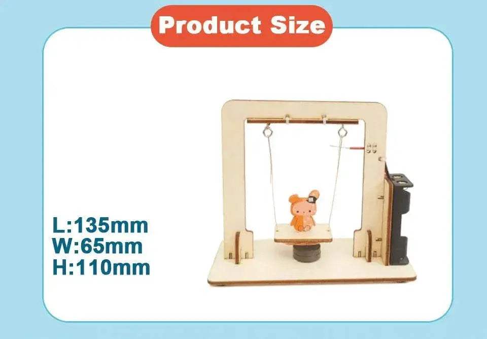 DIY Magnetic Swing Set Handmade Wood Electromagnetic Swing Science Educational Toy - ToylandEU