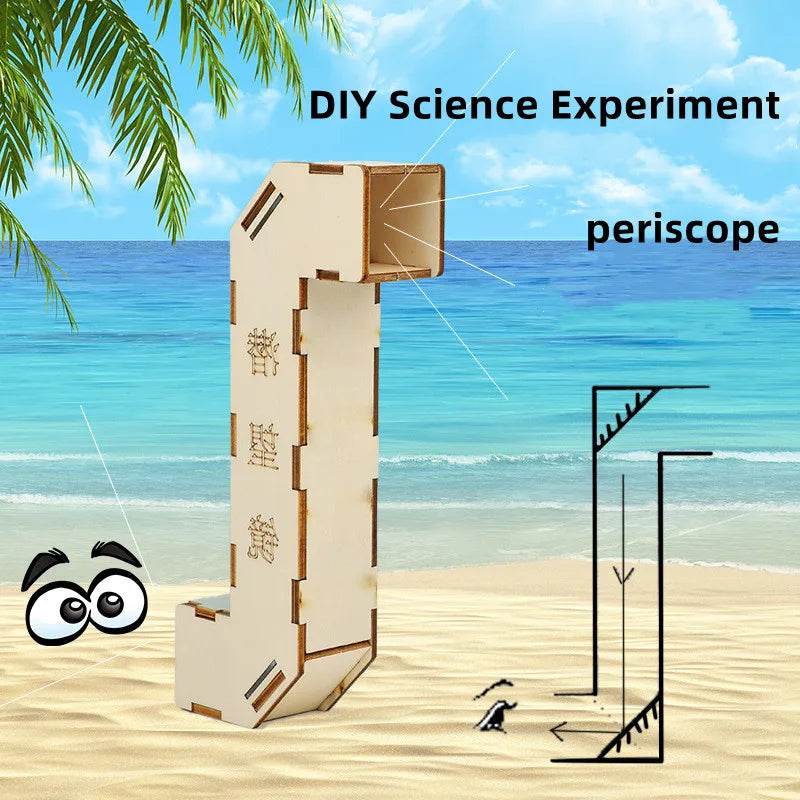 DIY Manual Wooden Puzzle Periscope Toys Science Experimental Tool Kit for Early Education - ToylandEU
