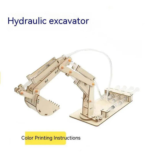 DIY Mini Wooden Excavator Kit: Build & Explore Mechanical Fun! - ToylandEU