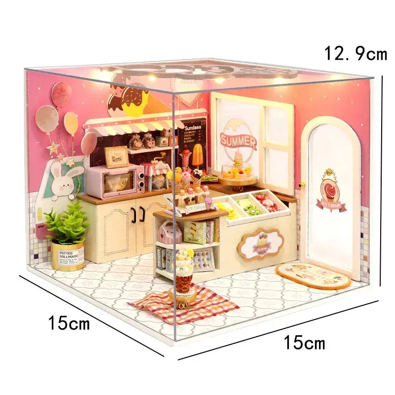 DIY Miniature Dollhouse Kit With Wooden Furniture Set - ToylandEU