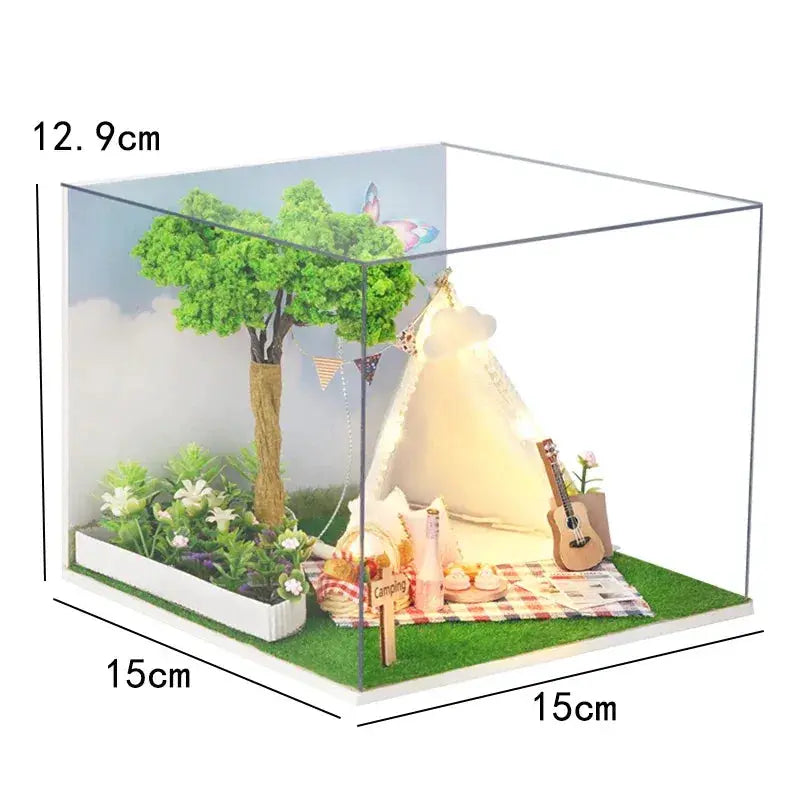 DIY Miniature Dollhouse Kit With Wooden Furniture Set - ToylandEU